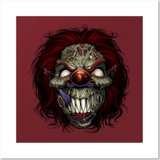 Evil Clown Wall Art by FlylandDesigns